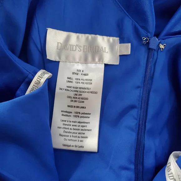 David's Bridal Blue Mini Dress - Picture 6 of 9